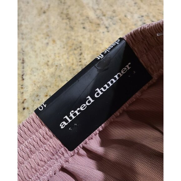 New! Alfred Dunner Womens Pants Size 10 Pink Corduroy Classic Fit Pull On 30x28" - Picture 8 of 16